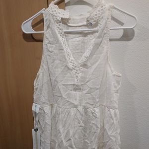 Oneil crochet white tank